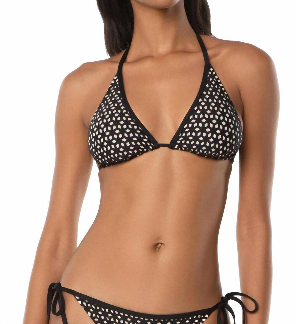 NEW HELEN JON string bikini top in black